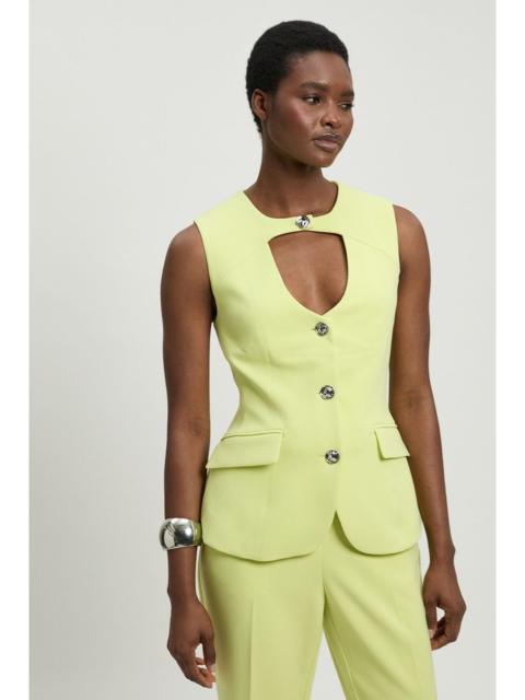 KAREN MILLEN Compact Stretch High Neck Sleeveless Top