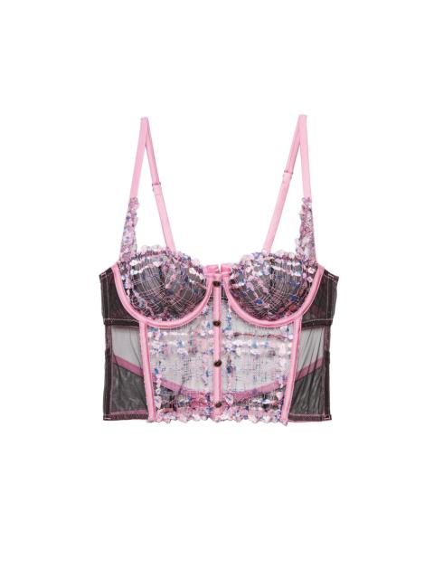 Gabrielle Embroidery Longline Demi Bra