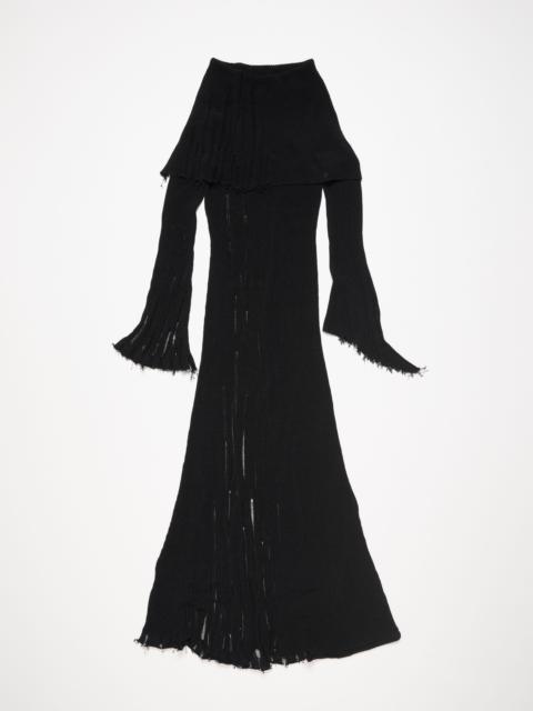 Open knit dress - Brown/black