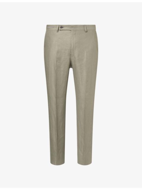 CORNELIANI Elasticated-Waist Linen Trousers