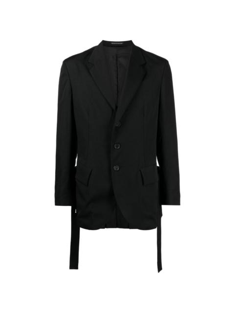Yohji Yamamoto single-breasted notched wool blazer