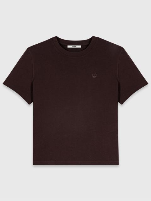 maje T-shirt with embroidered logo