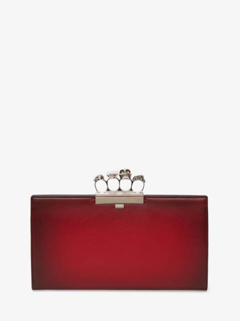 Alexander McQueen Jewelled Flat Pouch in Red