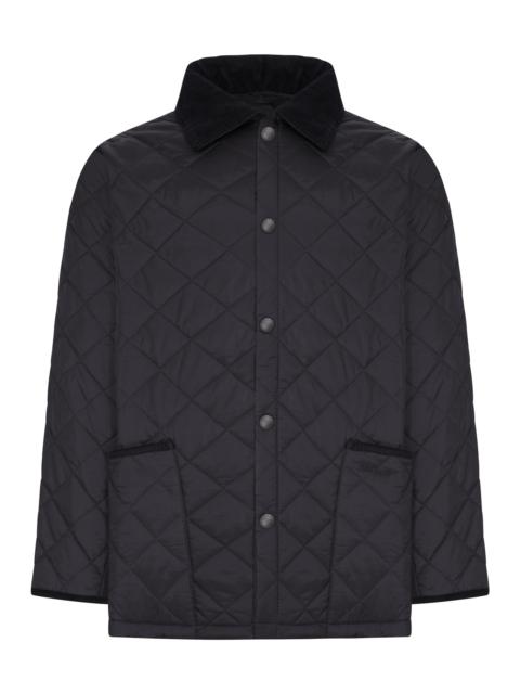 Barbour DIAMOND QUILTED JACKET WITH CONTRASTING COLLAR