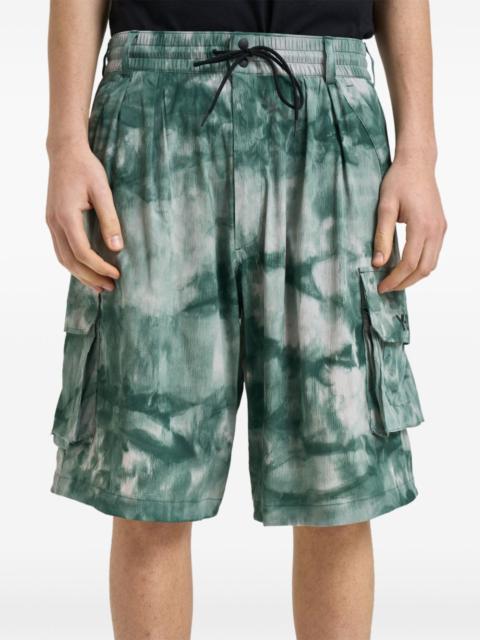Y-3 tie-dye cargo shorts