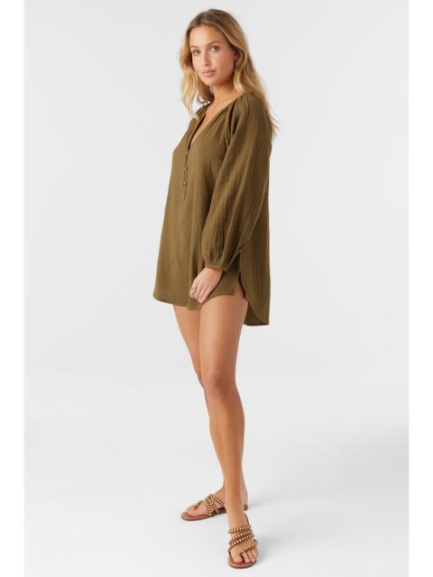 O'Neill Krysten Crinkle Double Gauze Tunic Swim Cover-Up