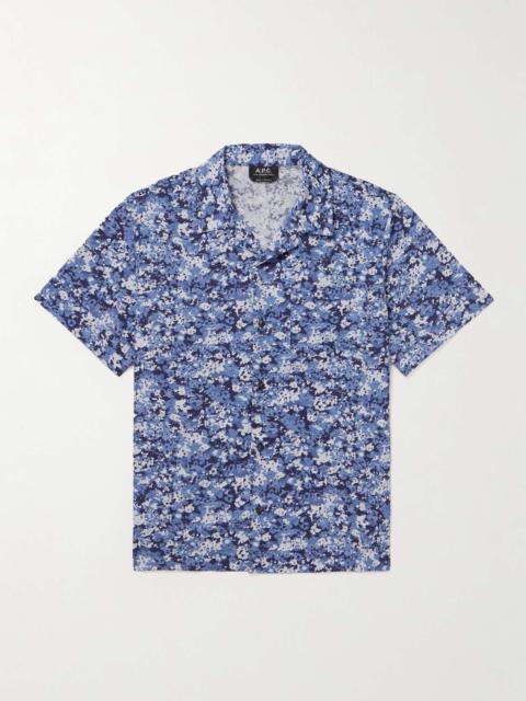 Lloyd Convertible-Collar Printed Cotton Shirt
