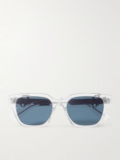 Dior Dior Oblique S1I Square-Frame Acetate Sunglasses Clear