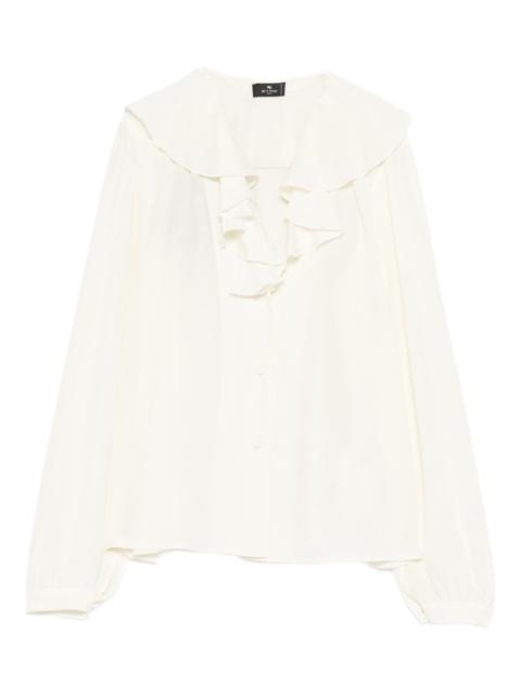 Etro ruffled-collar shirt