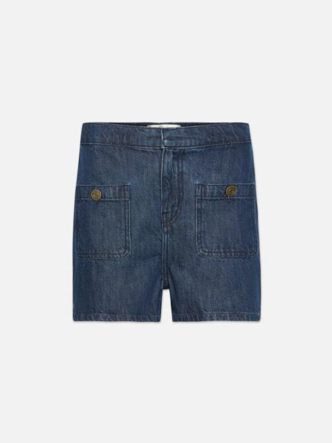 FRAME Patch Pocket Trouser Short in Cleopatra