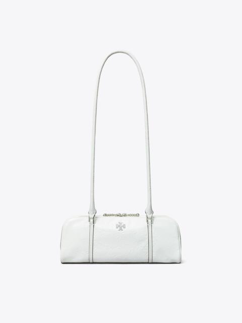 TORY BURCH Mini Crinkle Leather Marshmallow Satchel
