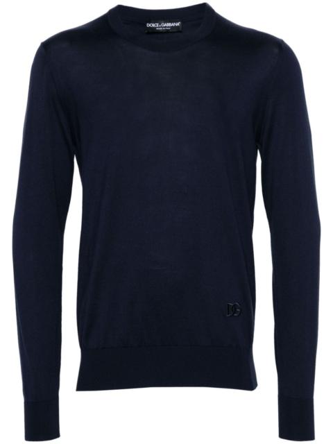 Dolce & Gabbana crew-neck silk jumper