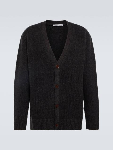 Wool and cotton-blend cardigan