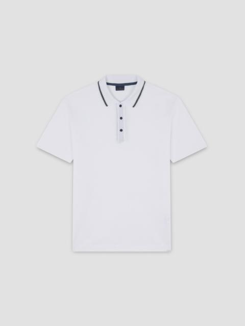 Paul & Shark DOUBLE PIQUÉ COTTON POLO WITH STRIPED DETAILS