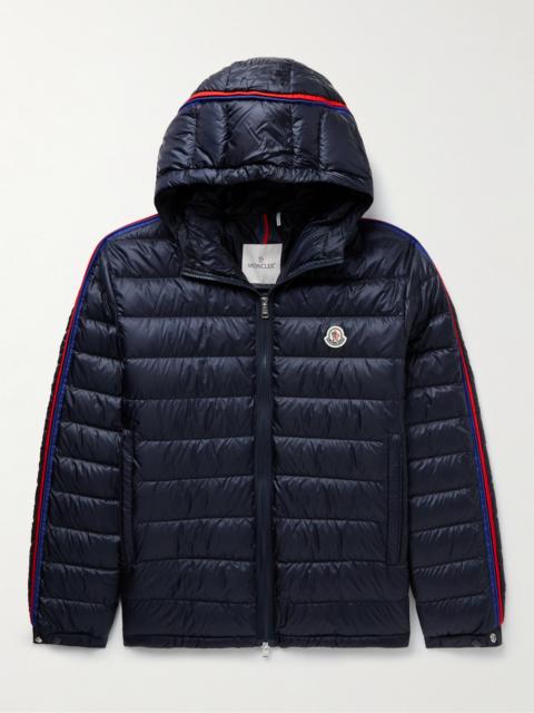 Moncler Agout Striped Quilted Shell Down Jacket