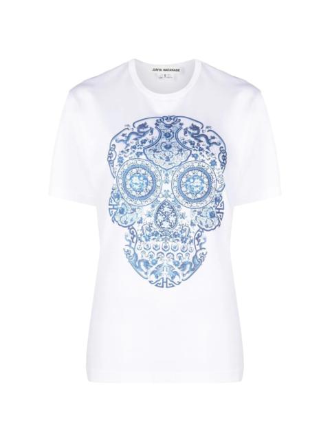 skull print crew-neck T-shirt