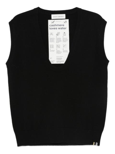 extreme cashmere V-neck sleeveless knitted vest