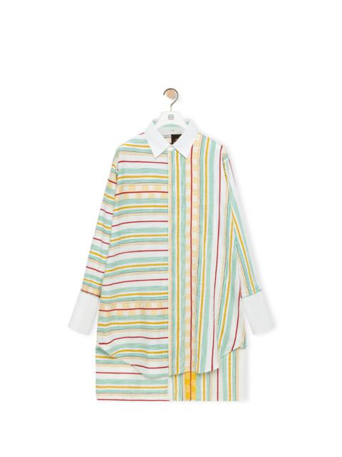 Loewe Stripe shirt dress in cotton, linen and silk