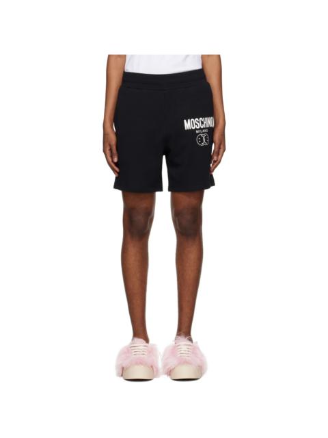 Moschino Black Double Smiley Shorts
