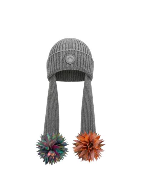 Marine Serre EARFLAP POMPONS KNIT BEANIE
