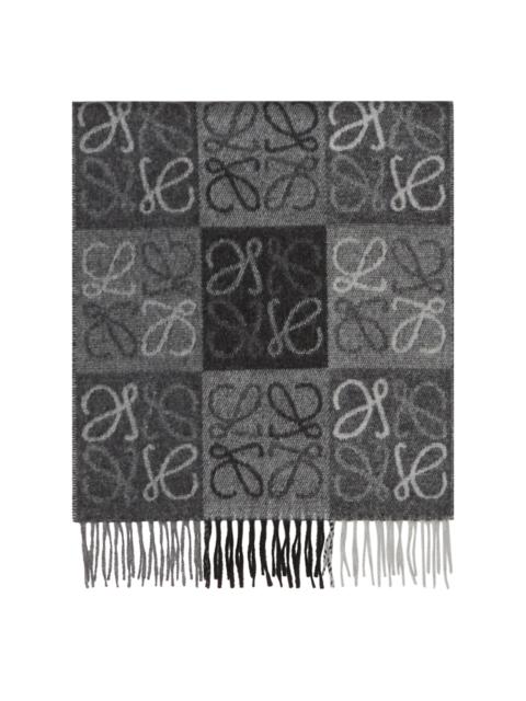 Loewe Gray Large Anagram Scarf