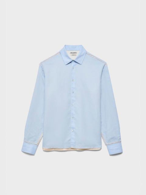 JW Anderson MENS RAW EDGE SHIRT IN PALE BLUE