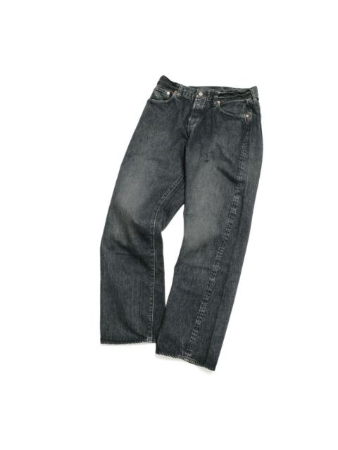 SUGAR CANE 14.25oz. BLACK DENIM - 1947 HARD WASH MODEL - (REGULAR STRAIGHT) - SC42460H