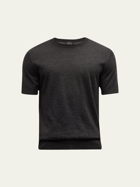 Brioni Men's Cashmere-Silk Crewneck Sweater