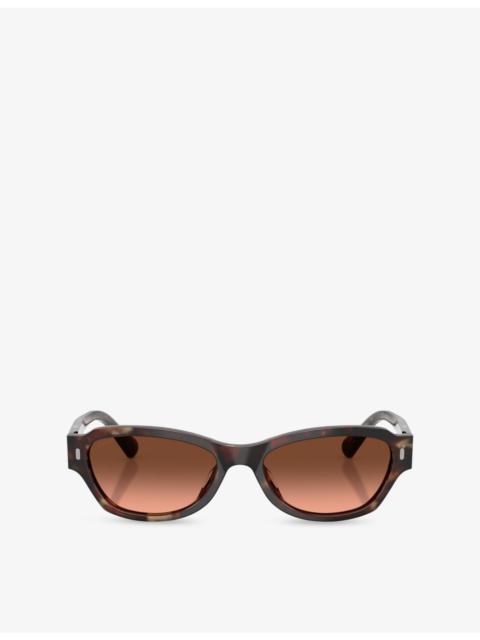 Persol PO3409S Oval-Frame Acetate Sunglasses