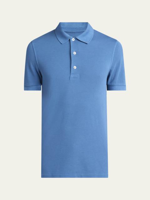 TOM FORD Men's Lyocell Pique Polo Shirt