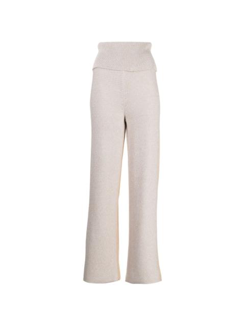 Diag Languid two-tone knit trousers