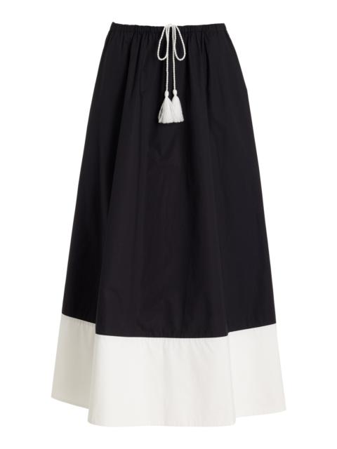 BY MALENE BIRGER Exclusive Pheobes Cotton Maxi Skirt black/white
