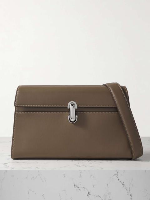 SAVETTE Symmetry leather shoulder bag Dark brown