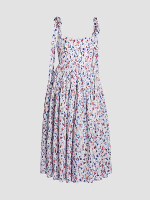 STRAPPY FIT AND FLARE MIDI DRESS