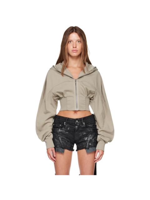 Rick Owens DRKSHDW Taupe Tower Collage Hoodie
