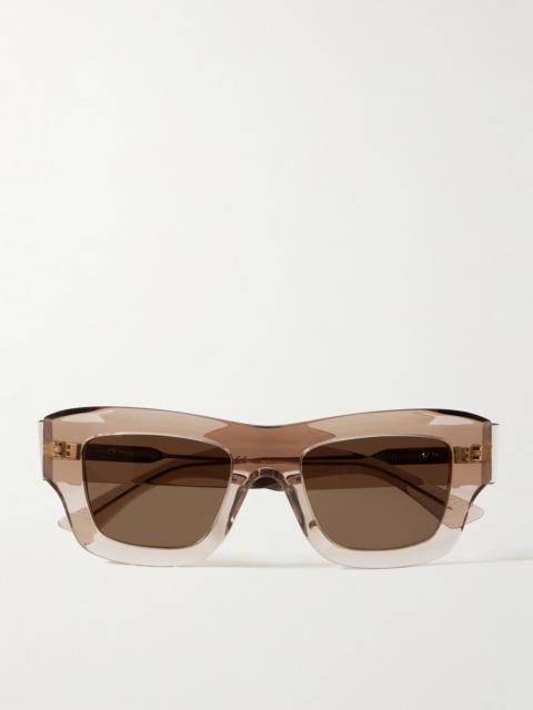 Bottega Veneta Square-frame acetate sunglasses Beige