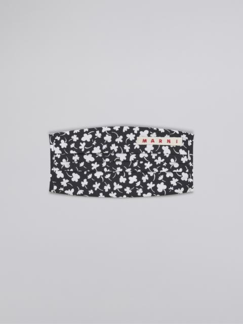 Marni MICRO FLOWERS PRINT COTTON REUSABLE FACE MASK COVER