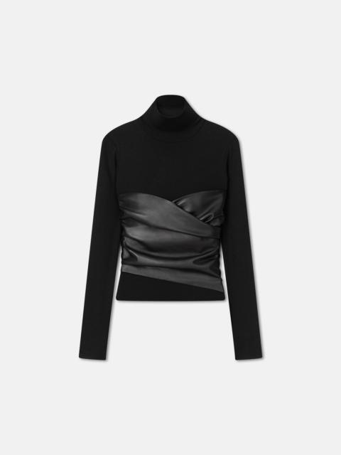 Nanushka Mesh Jersey And Okobor™ Alt-Leather Top