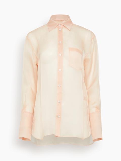 KIKI DE MONTPARNASSE Organza Long Sleeve Shirt in Buff
