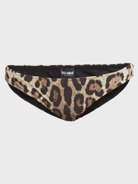 Dolce & Gabbana Leopard-Print Bikini Bottoms
