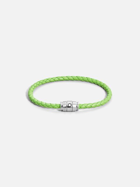 Montblanc Bracelet Steel 3 Rings Meisterstück Collection in Lime Leather