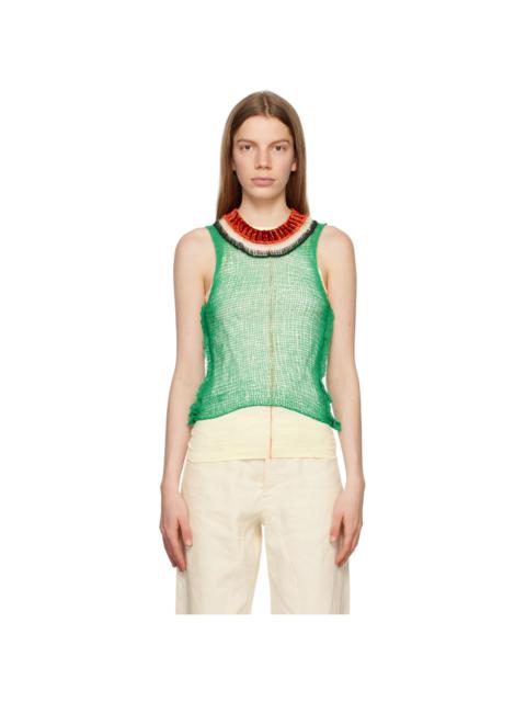 Marni Green Cutout Tank Top