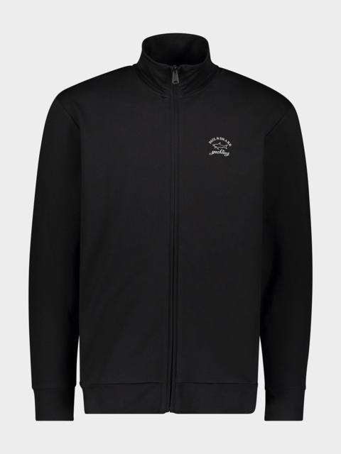 Paul & Shark Super soft stretch full zip sweatshirt with reflex Logo