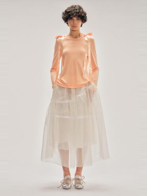Simone Rocha Bow Ribbon Tail Long Sleeve T-Shirt