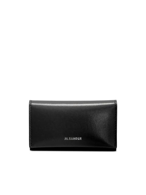 Jil Sander embossed keyrings leather key pouch