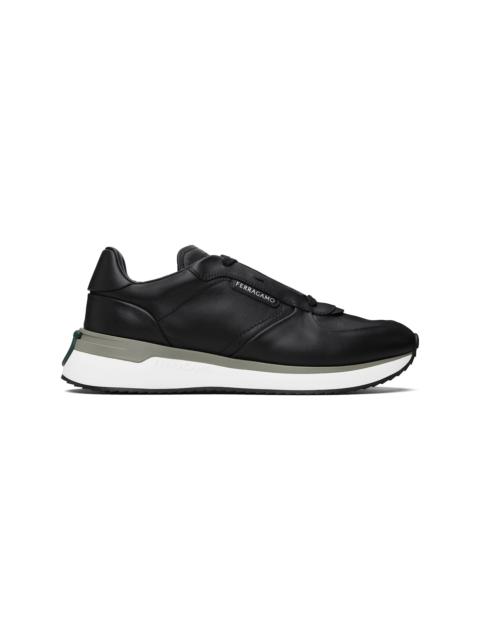 FERRAGAMO Black & White Low Cut Sneakers
