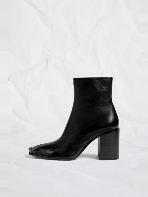Maison Margiela Shiny Soft Nappa Piped Ankle Boots