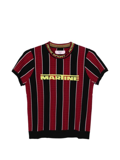 Martine Rose striped logo T-shirt