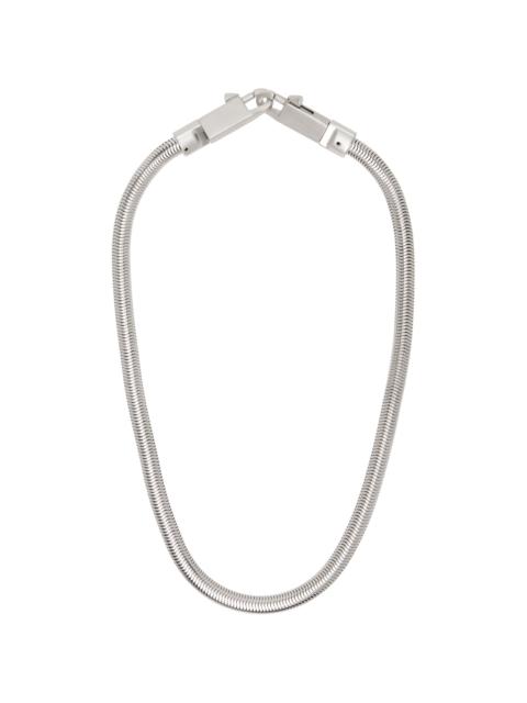 Rick Owens Silver Concordians Snake Keychain