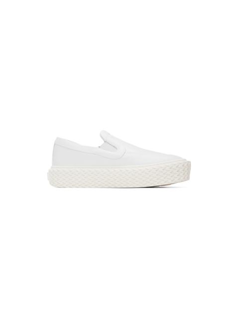 Lanvin White Curbies Slip-On Sneakers